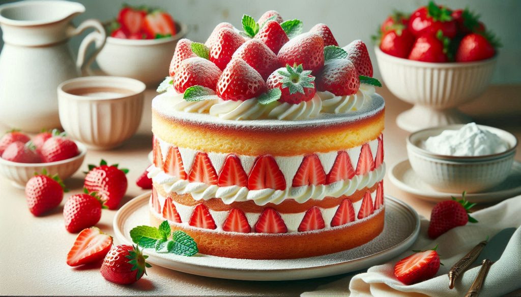 Strawberry Chiffon Cake